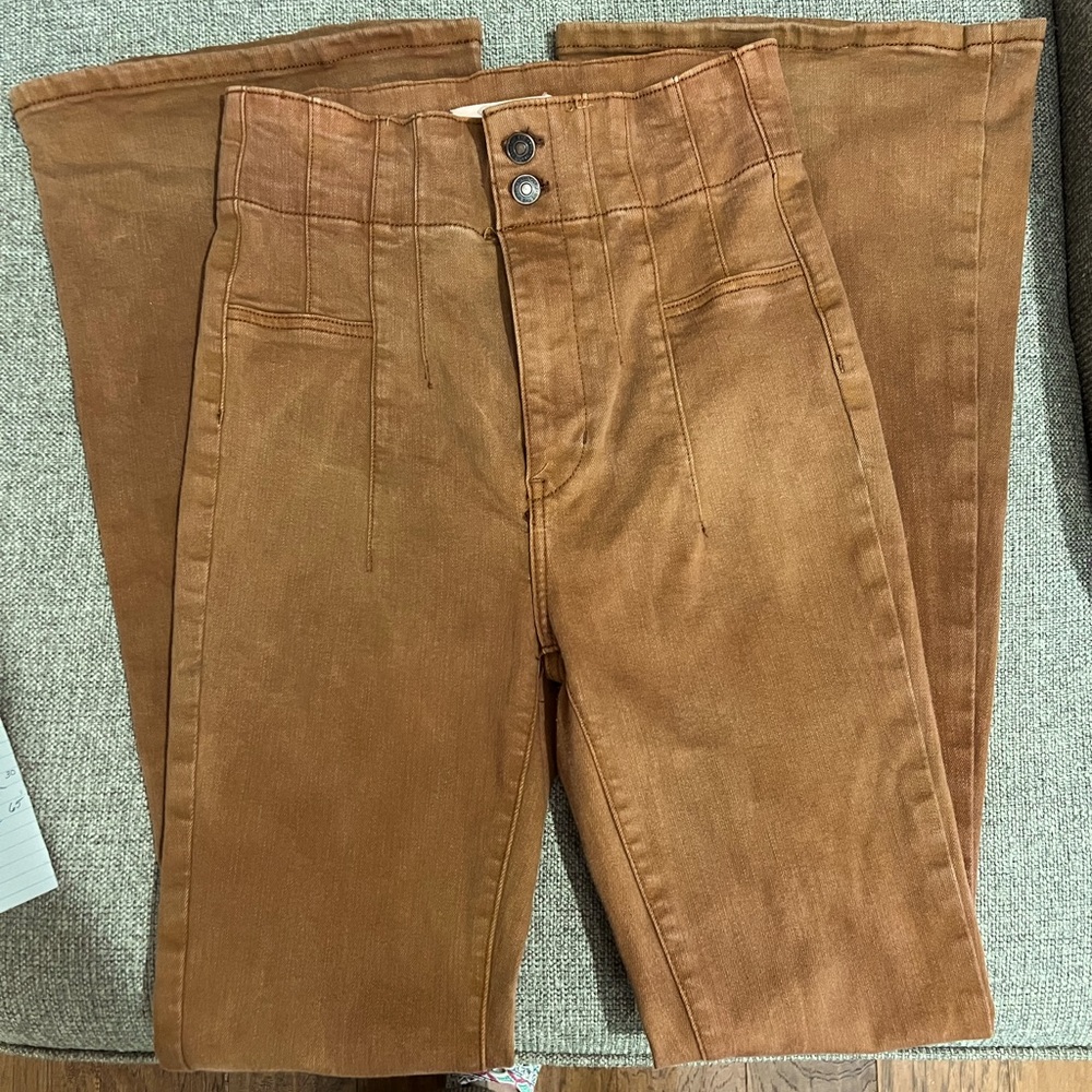 We the free 27 high waisted extra long boho flare jeans excellent condition